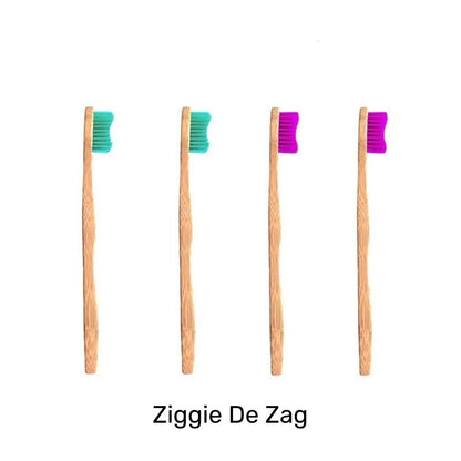 Buy Bamkiki Toothbrush eco friendly bamboo toothbrush multi pack kids size four pieces multi colour Ziggie De Zag