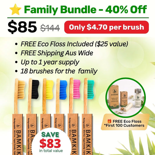 Bamkiki Bamboo Toothbrush: Adult Size