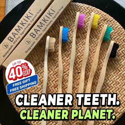 Bamkiki Bamboo Toothbrush: Adult Size