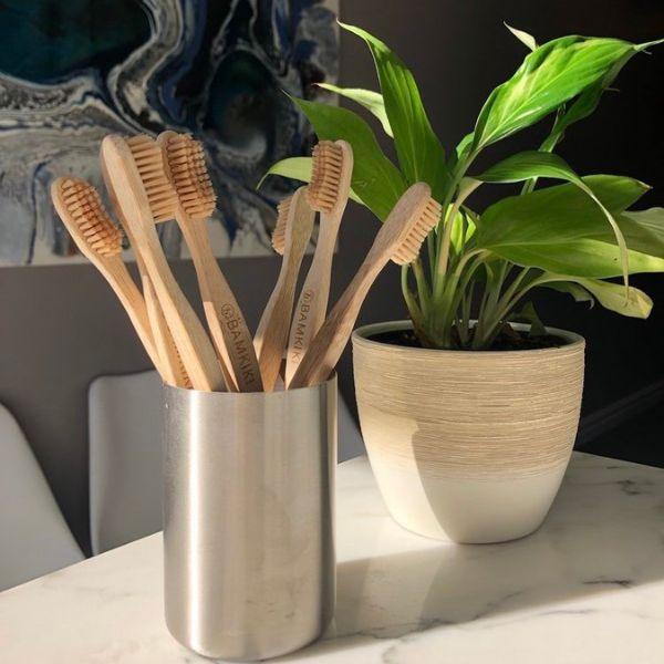 Bamkiki_Sustainable_Eco_Friendly_zero waste oral care bamboo toothbrush  adult size naturel 12 pieces multipack 