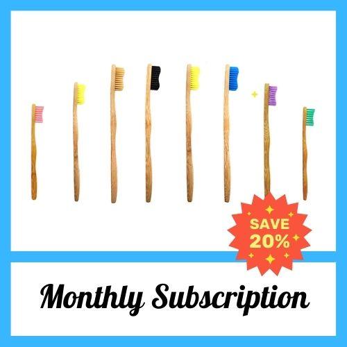 Monthly Bamboo Toothbrush Subscription - Bamkiki